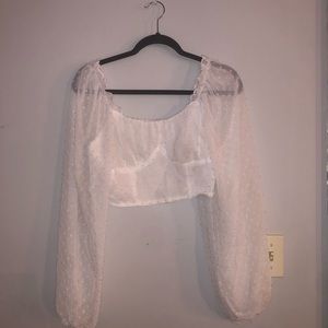 White crop top